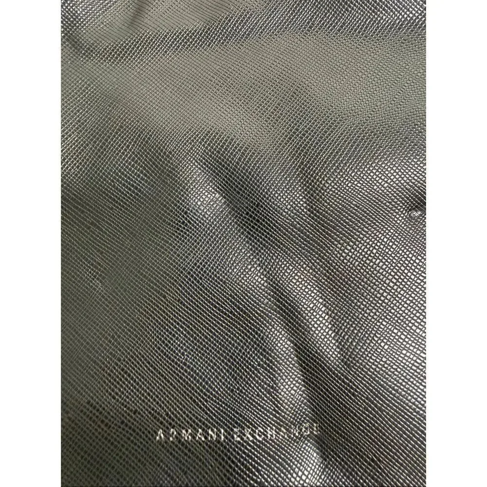 Armani Exchange Mens Blue Black Adjustable Strap Messenger Bag Magnetic Closure